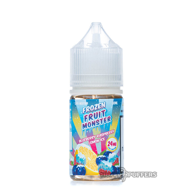 blueberry raspberry lemon ice 30ml e-juice bottle by frozen fruit monster salt