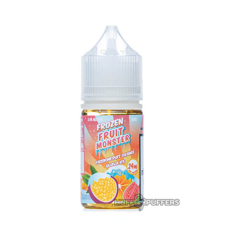 passionfruit orange guava ice 30ml e-juice bottle by frozen fruit monster salt