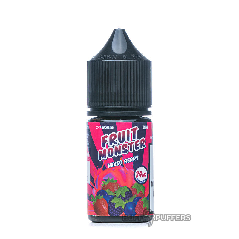 mixed berry salt nicotine e-juice 30ml bottle by fruit monster