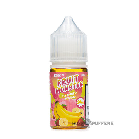 fruit monster salt strawberry banana 30ml e-juice bottle