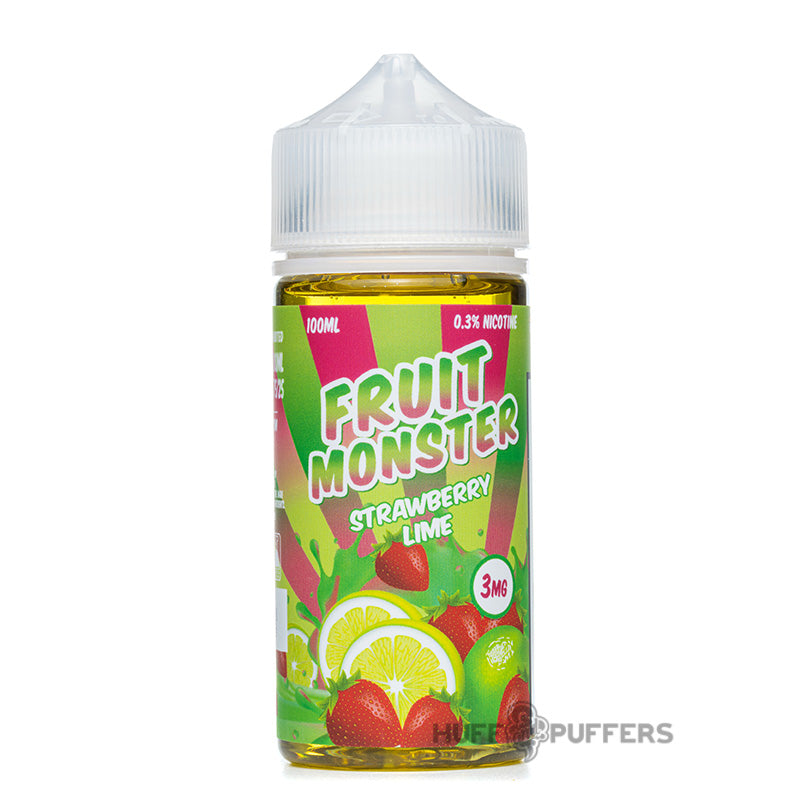 fruit monster strawberry lime 100ml e-juice bottle