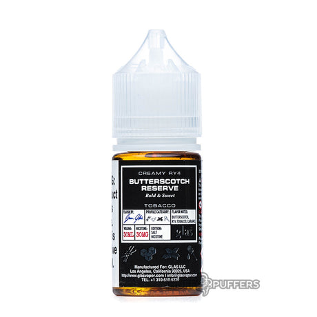 butterscotch reserve 30ml bottle by glas basix salt