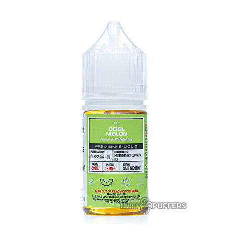 icy cool melon 30ml bottle by glas basix salt