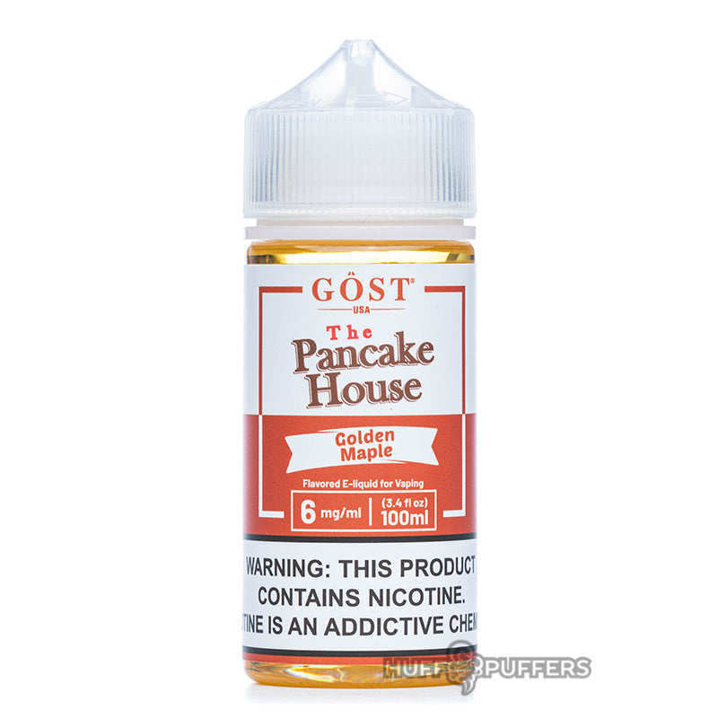 the pancake house golden maple e-liquid bottle by gost vapor