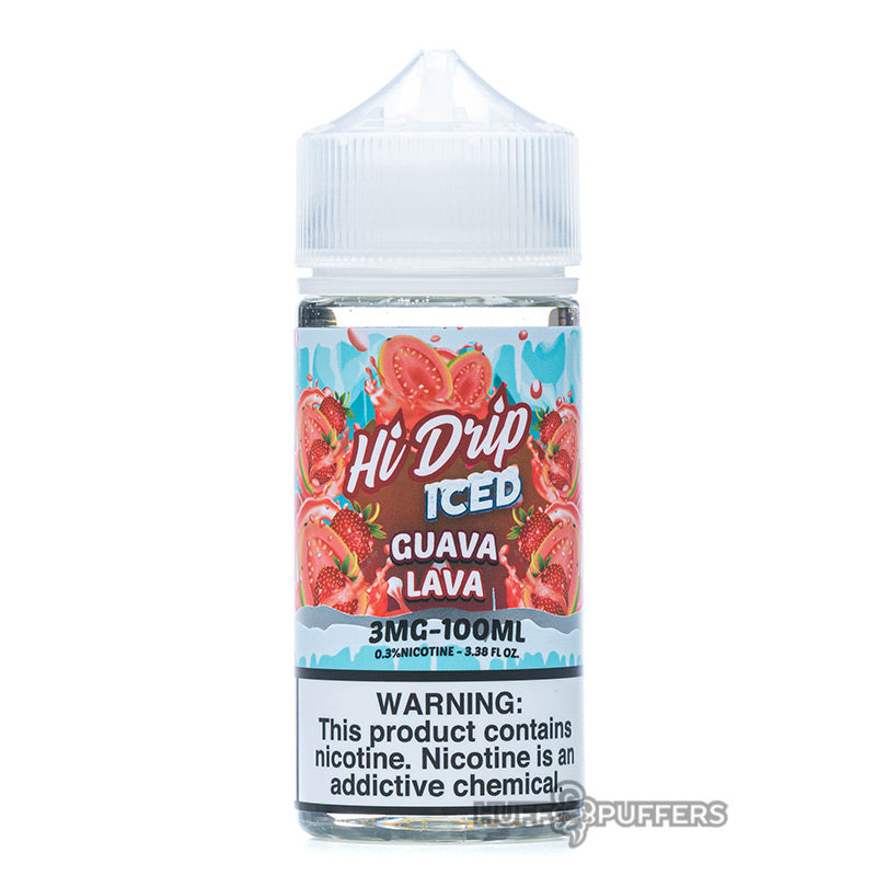 iced guava lava 100ml e-liquid bottle by hi-drip