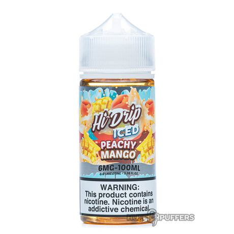 iced peachy mango e-liquid 100ml bottle by hi-drip