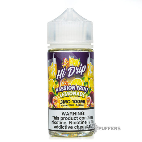 hi-drip passion fruit lemonade 100ml e-juice bottle