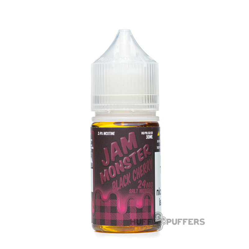 jam monster salt black cherry 30ml e-juice bottle