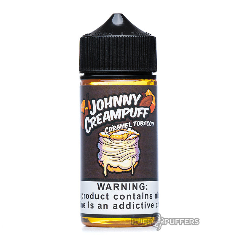 johnny creampuff caramel tobacco 100ml e-juice bottle