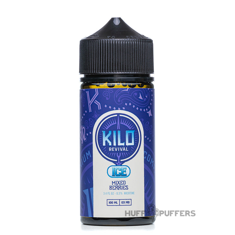 kilo revival mixed berries ice 100ml e-juice bottle