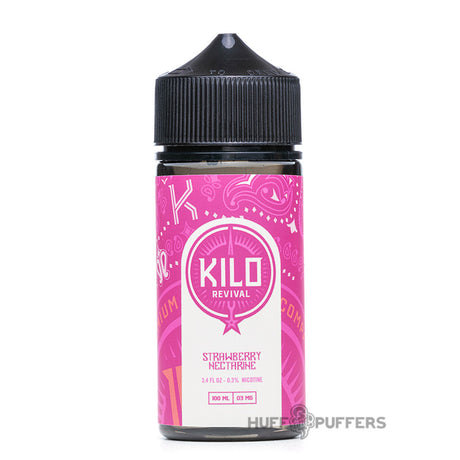 kilo revival strawberry nectarine 100ml e-juice bottle
