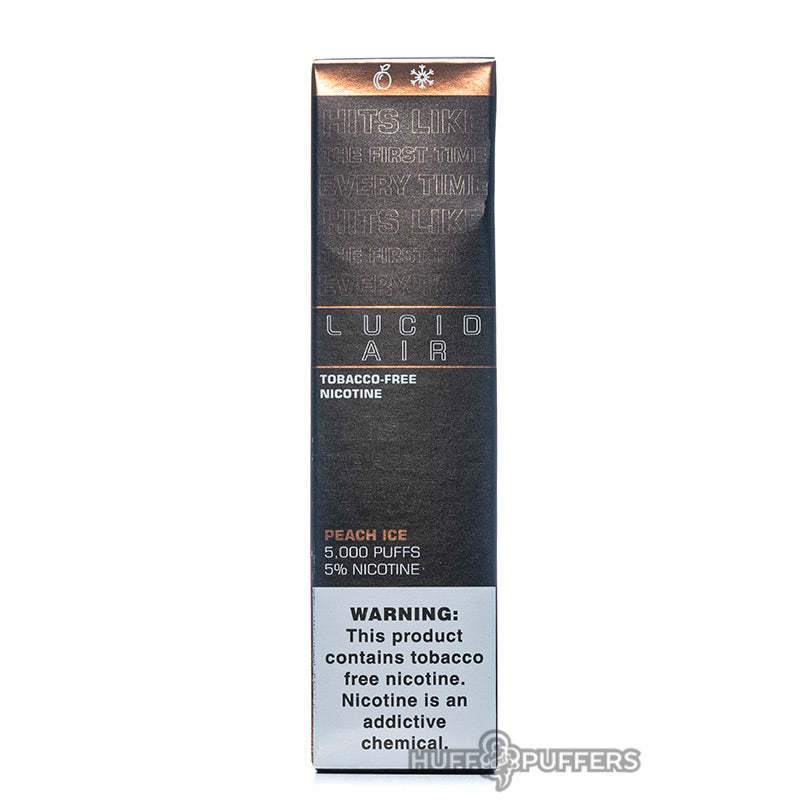 lucid air disposable vape peach ice by shijin vapor