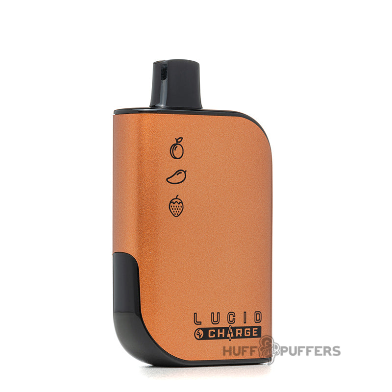 lucid charge disposable vape peach mango strawberry