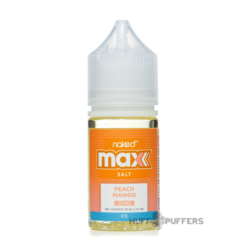 naked 100 max salt peach mango ice 30ml e-juice bottle