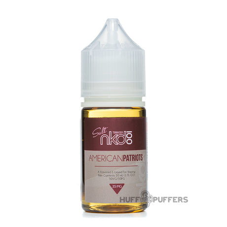 nkd 100 salt tobacco american patriots 30ml e-juice bottle