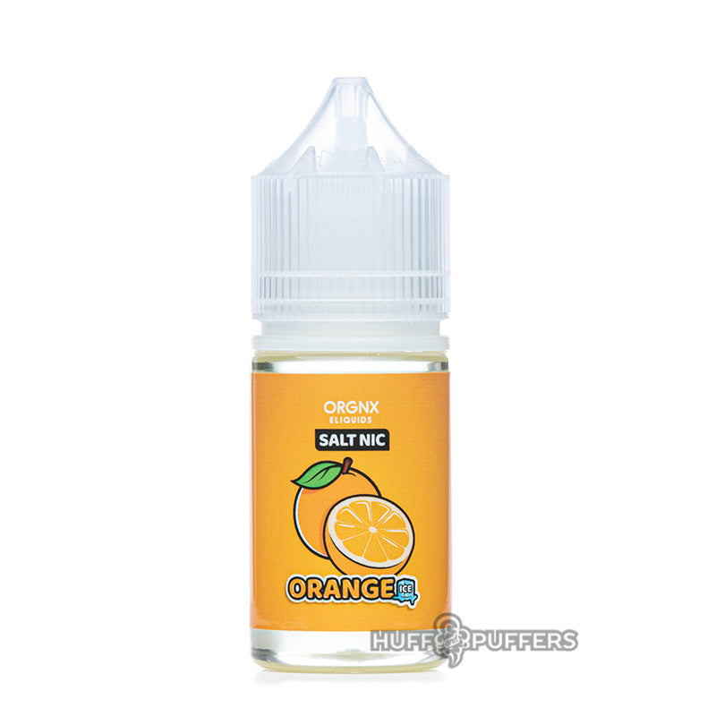 orgnx salt orange ice 30ml e-juice bottle