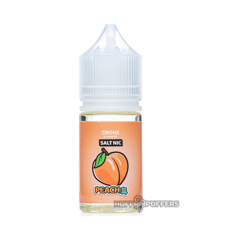 orgnx salt peach ice 30ml e-juice bottle