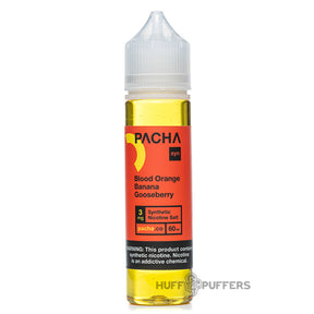 pacha syn blood orange banana gooseberry 60ml e-juice bottle