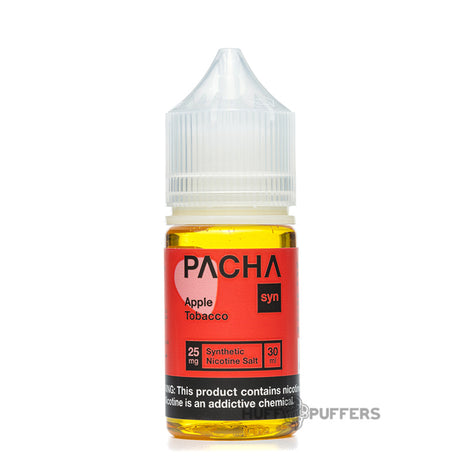 pacha syn salt apple tobacco 30ml e-juice bottle