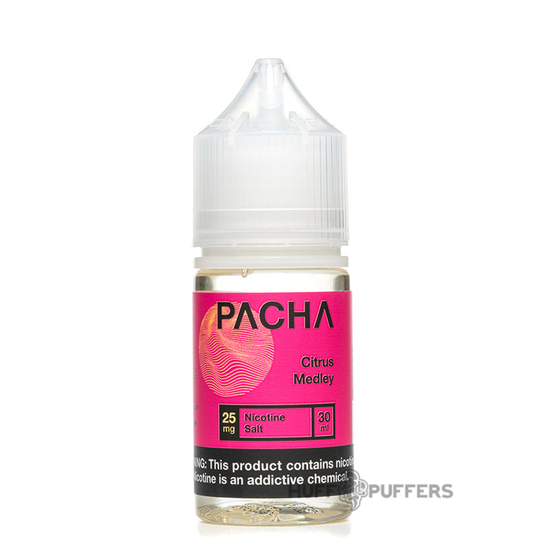 pacha syn salt citrus medley 30ml e-juice bottle