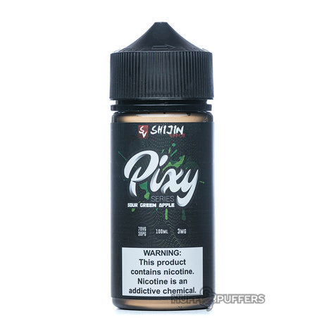 pixy series sour green apple 100ml e-juice bottle by shijin vapor