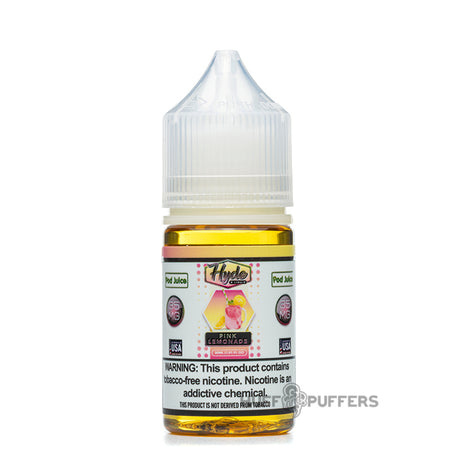 pod juice x hyde pink lemonade 30ml salt nicotine e-juice bottle