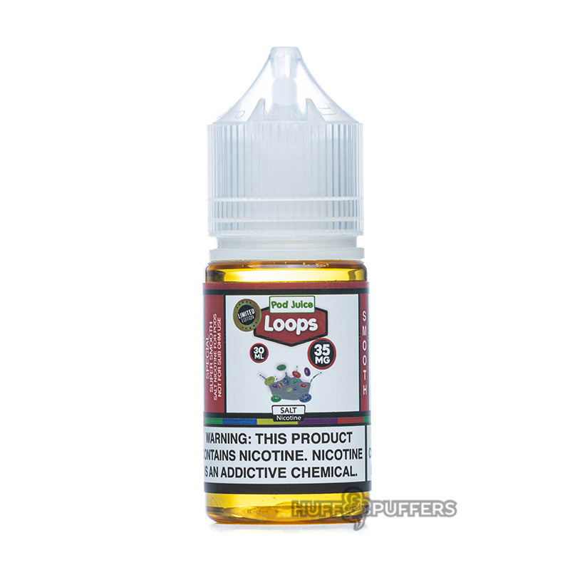 pod juice loops 30ml salt nicotine e-juice bottle