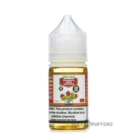pod juice strawberry apple nectarine 30ml salt nicotine e-juice bottle