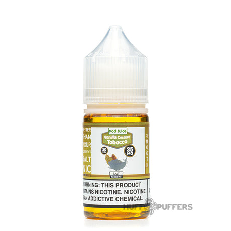 pod juice vanilla custard tobacco 30ml salt nicotine e-juice bottle