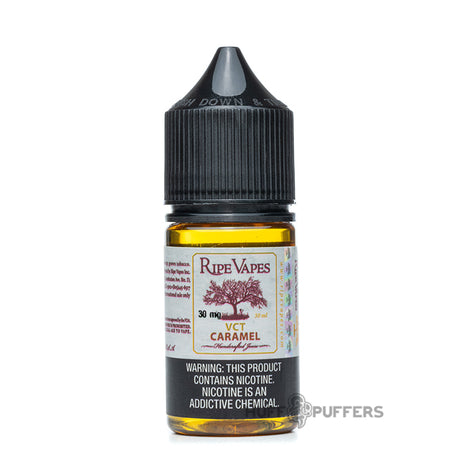 ripe vapes salt vct caramel 30ml e-juice bottle