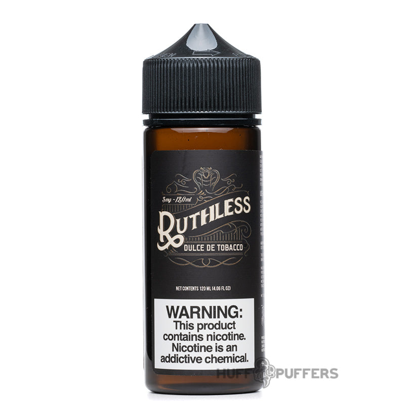 ruthless vapor dulce de tobacco 120ml e-juice bottle