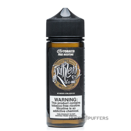 ruthless vapor gold 120ml e-juice bottle