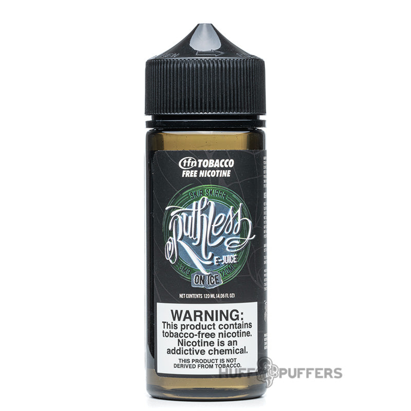 ruthless vapor skir skirrr on ice 120ml e-juice bottle tfn