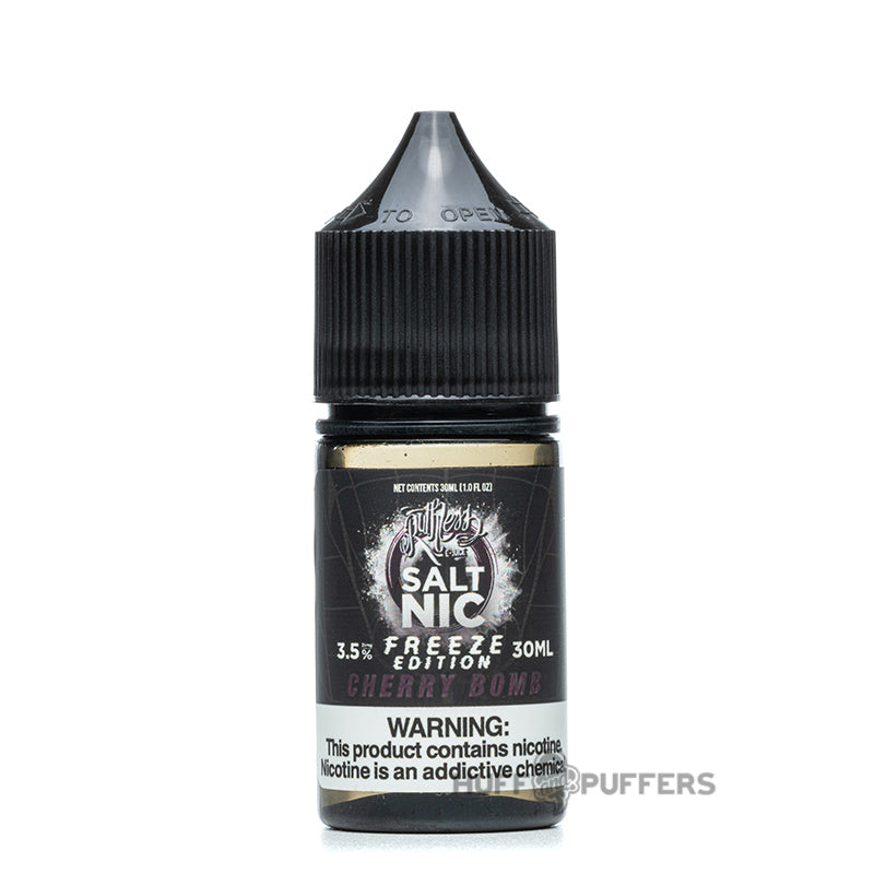 ruthless salt nic freeze edition cherry bomb 30ml e-juice bottle
