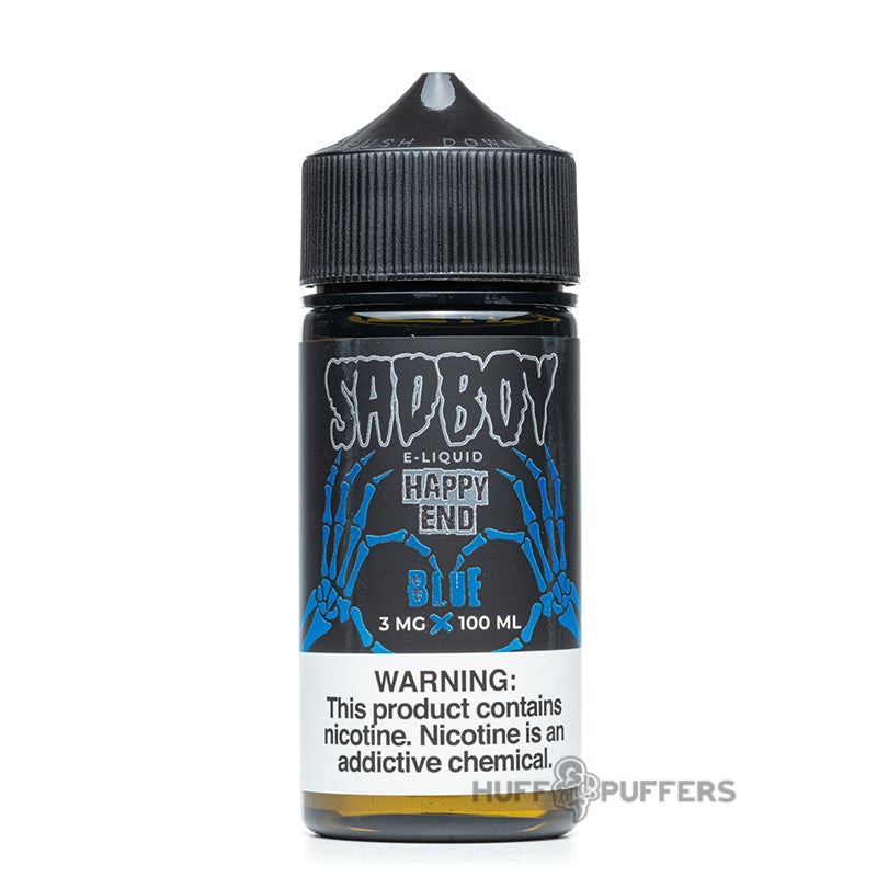 sadboy happy end blue 100ml e-juice bottle