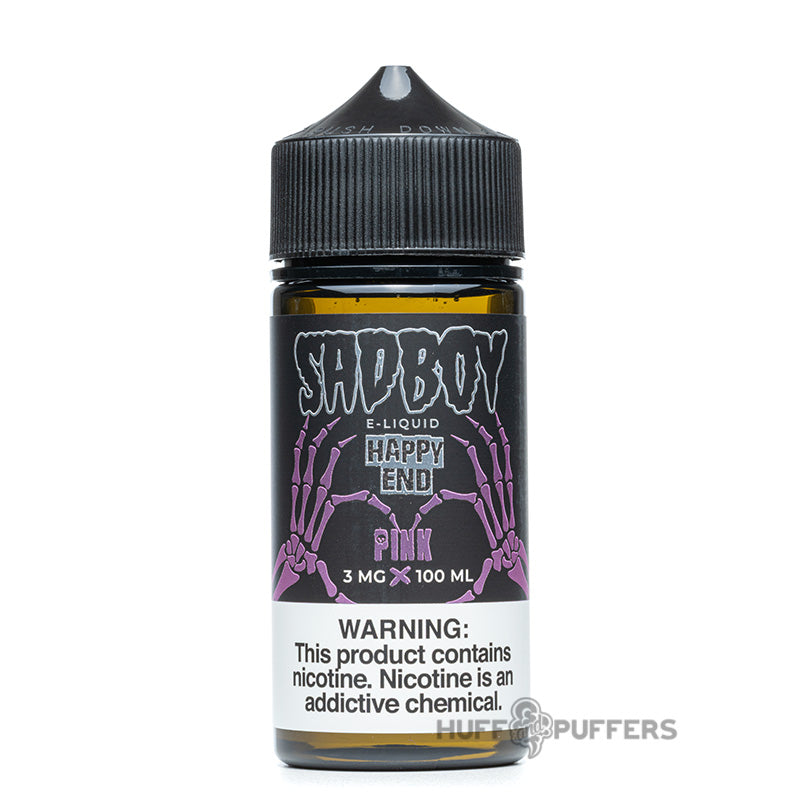 sadboy happy end pink 100ml e-juice bottle