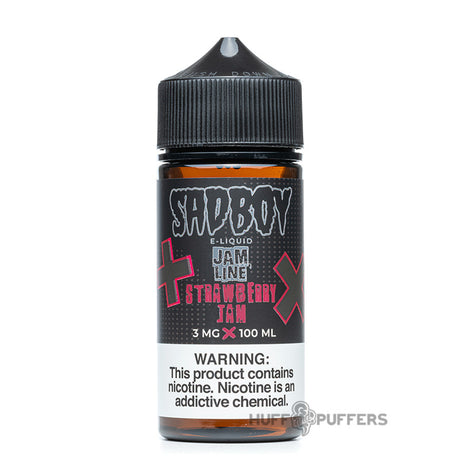 sadboy jam line strawberry jam 100ml e-juice bottle