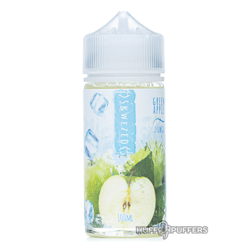 skwezed green apple ice 100ml e-juice bottle