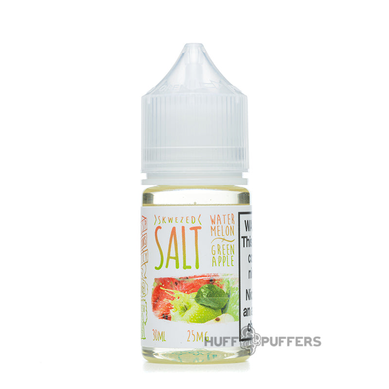 skwezed salt watermelon green apple 30ml e-juice bottle