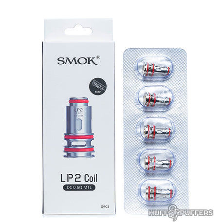 smok lp2 dc 0.6 ohm mtl coils - 5 pack with box packaging