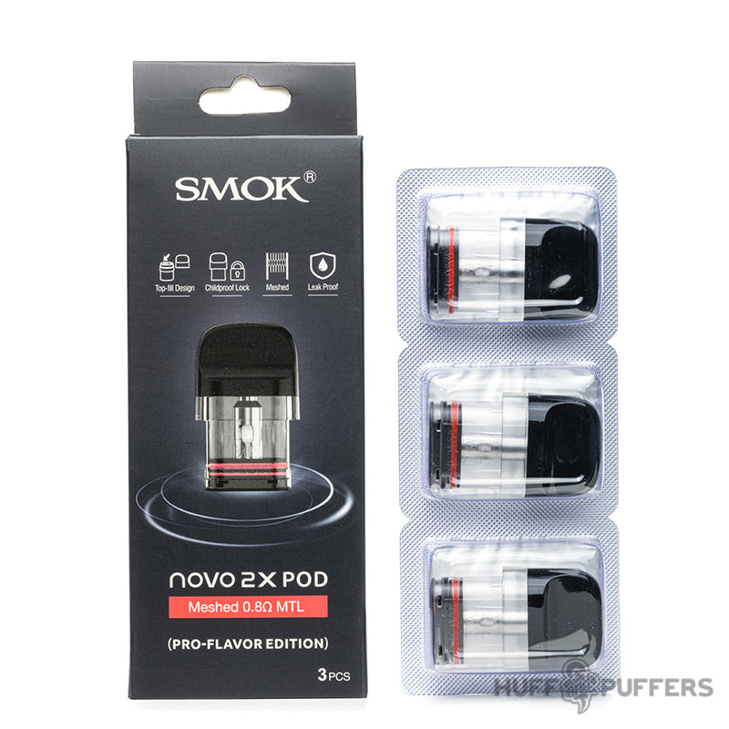 Smok Novo 2X Replacement Pods  3 Pack for $7.99 – Huff & Puffers