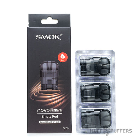 smok novo 4 mini pods 3 pack with box packaging
