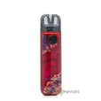 smok novo 4 mini pod kit in red stabilizing wood