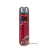 smok novo 4 mini pod kit in red stabilizing wood