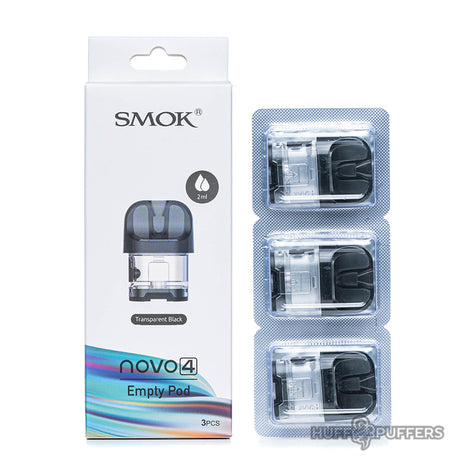 smok novo 4 replacement empty pods 3 pack with box packaging 3 pack