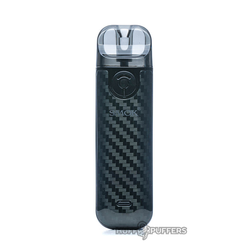 smok novo 4 pod vape device in black carbon fiber