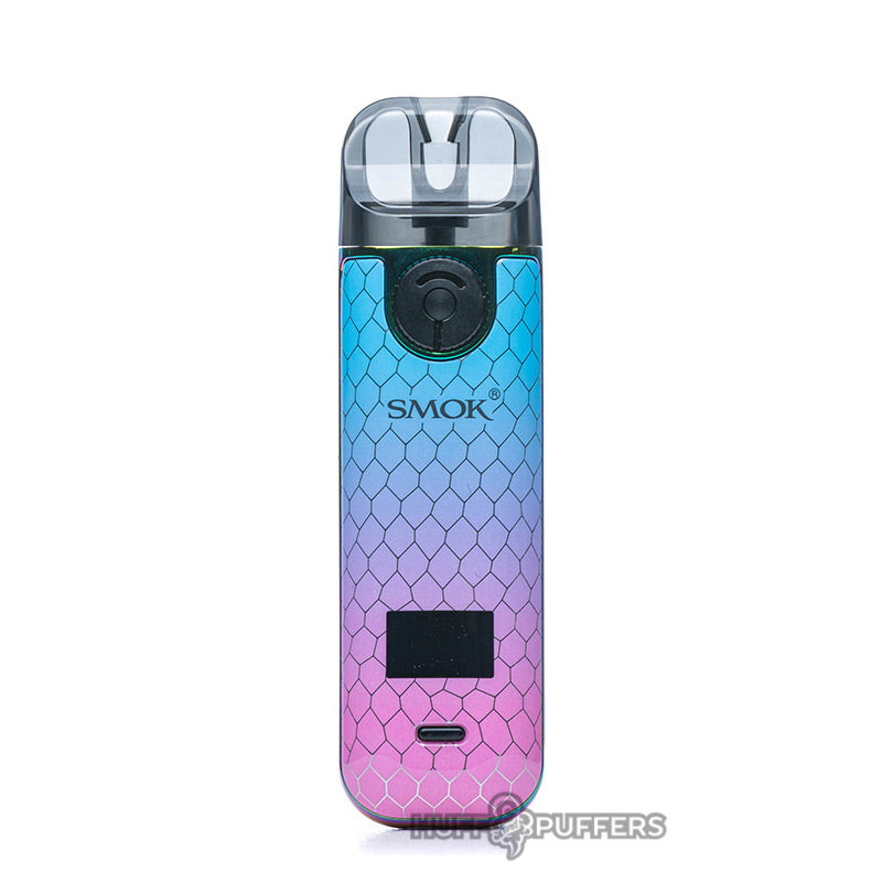 smok novo 4 pod vape device in cyan pink cobra