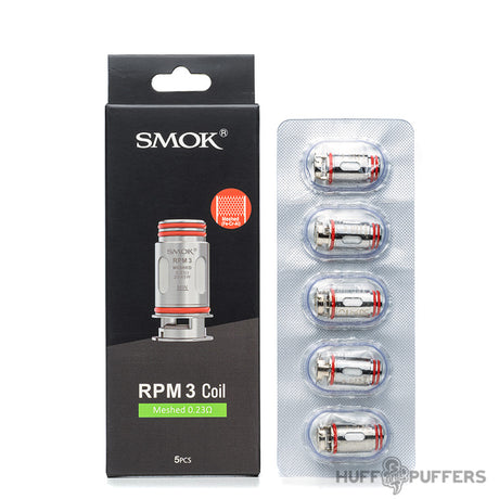 smok rpm 3 replacement coils 5 pack meshed 0.23 ohm
