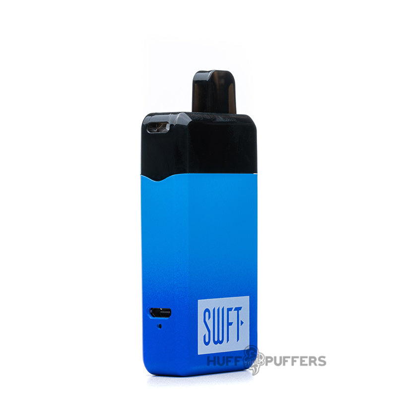 swft mod disposable vape back view of micro usb charge port