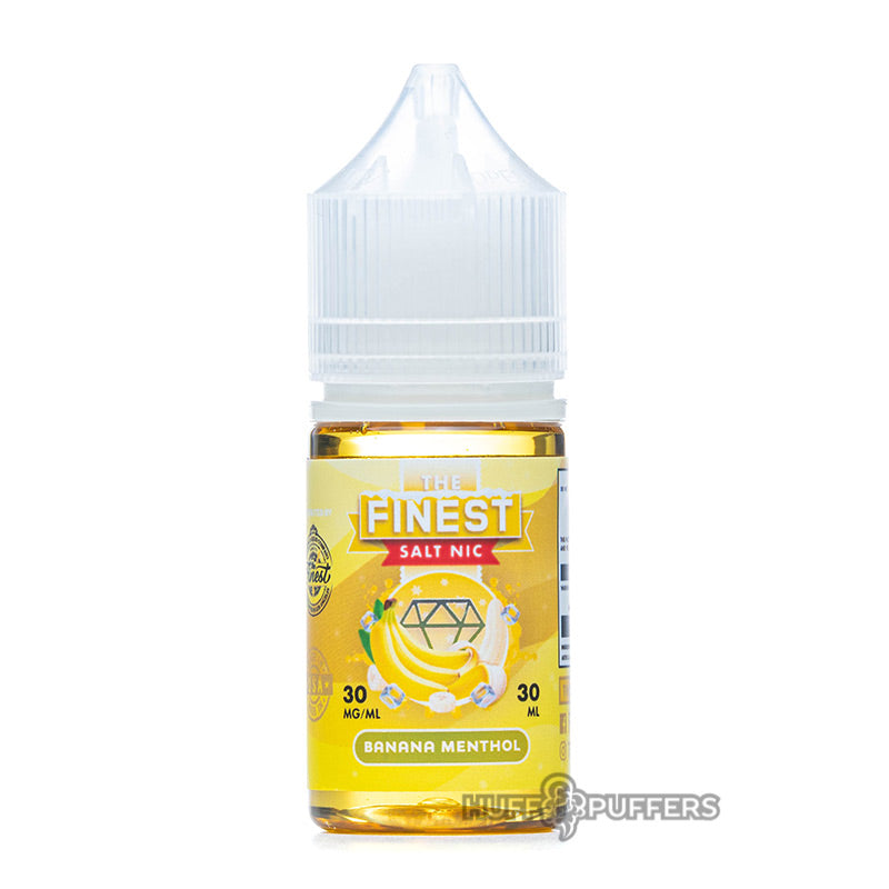 the finest salt nic banana menthol 30ml e-juice bottle